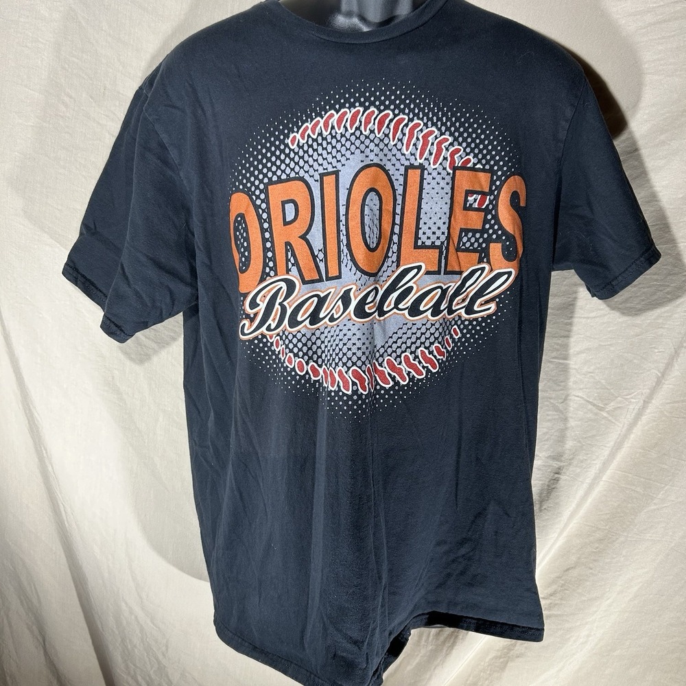 Baltimore Orioles Baseball Graphic T-Shirt Men's Large Black Port & Company